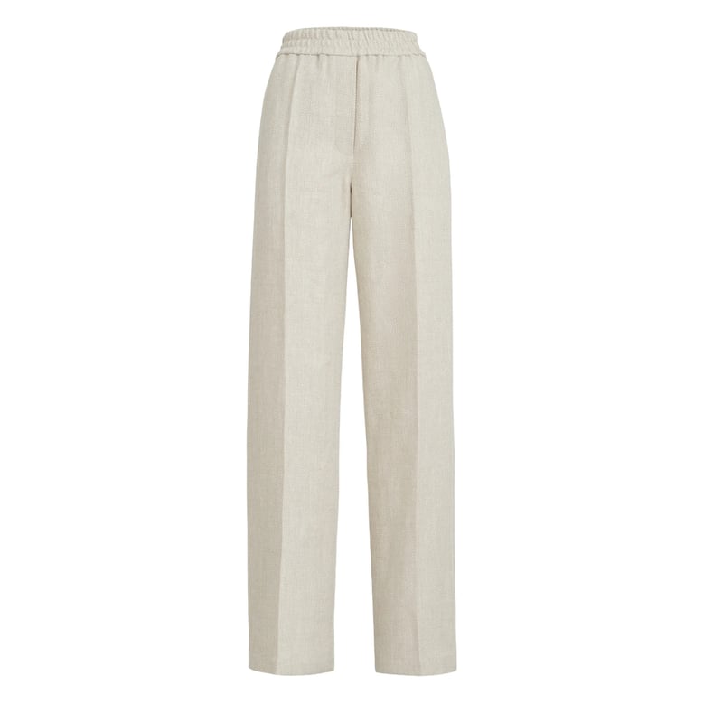 wide leg trousers with chevron pattern by Selfnex