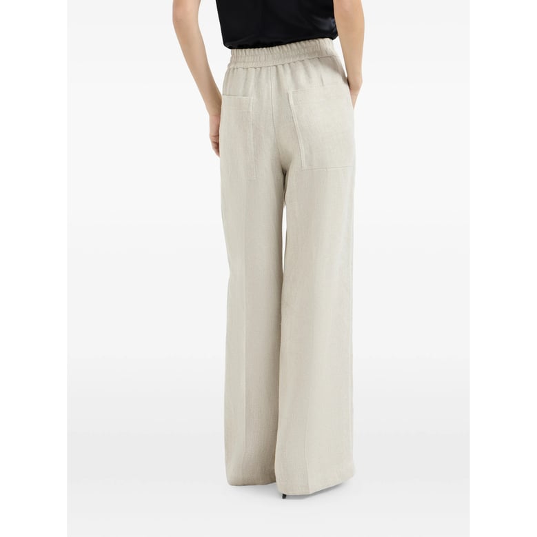 wide leg trousers with chevron pattern by Selfnex