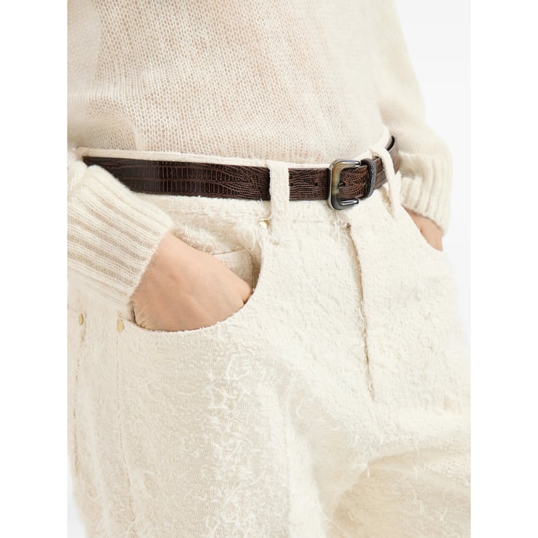 trousers straight cotton neutral by Selfnex