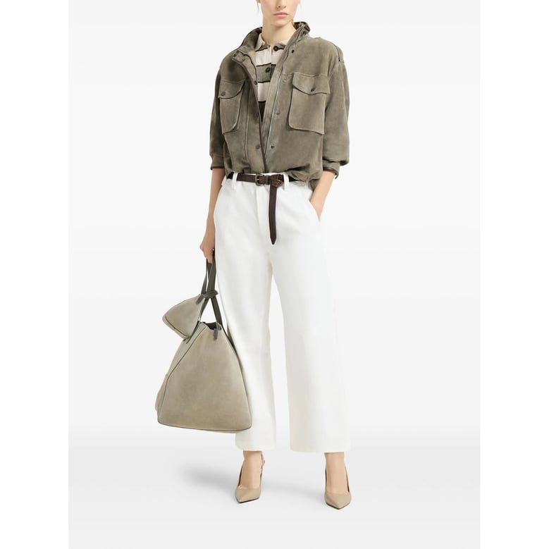 green suede texture outerwear by Selfnex
