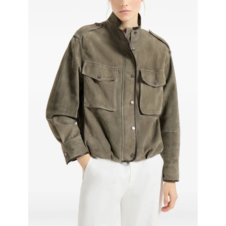 green suede texture outerwear by Selfnex