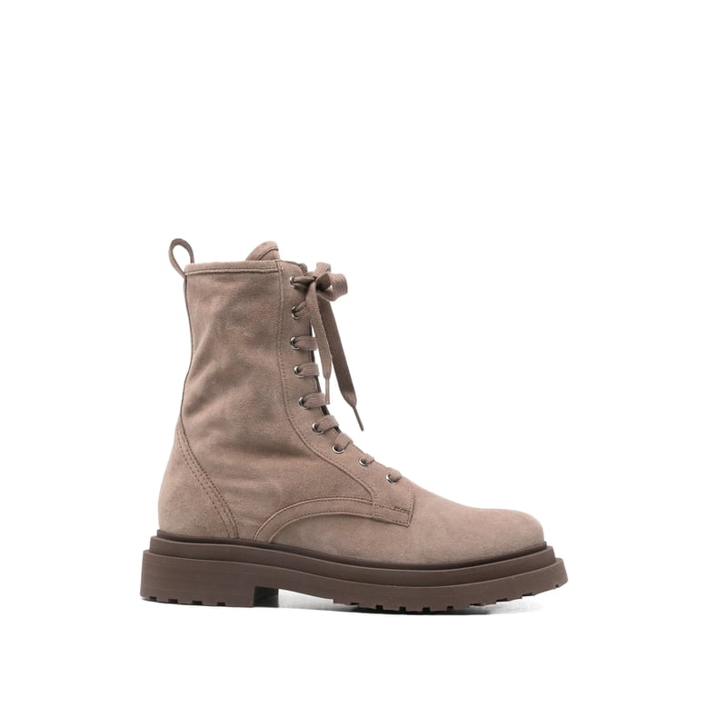 brown lace-up ankle boots by Selfnex