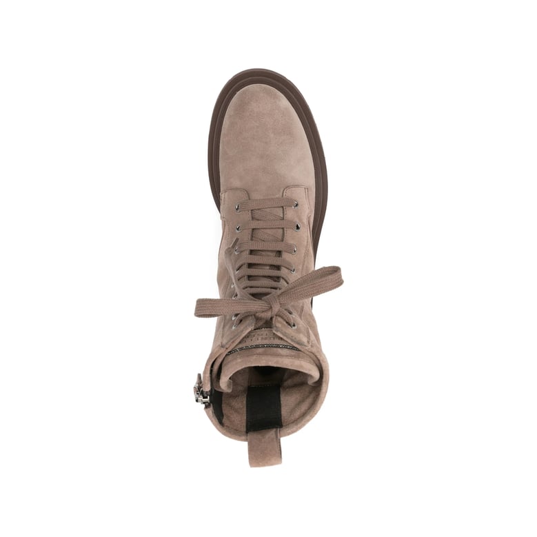 brown lace-up ankle boots by Selfnex