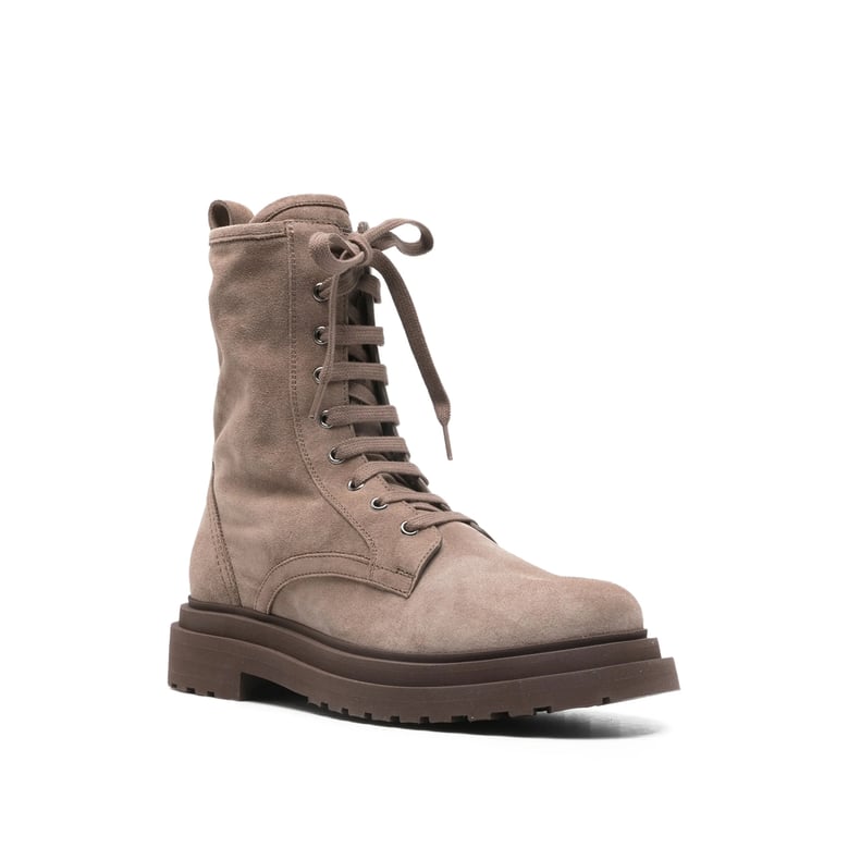 brown lace-up ankle boots by Selfnex
