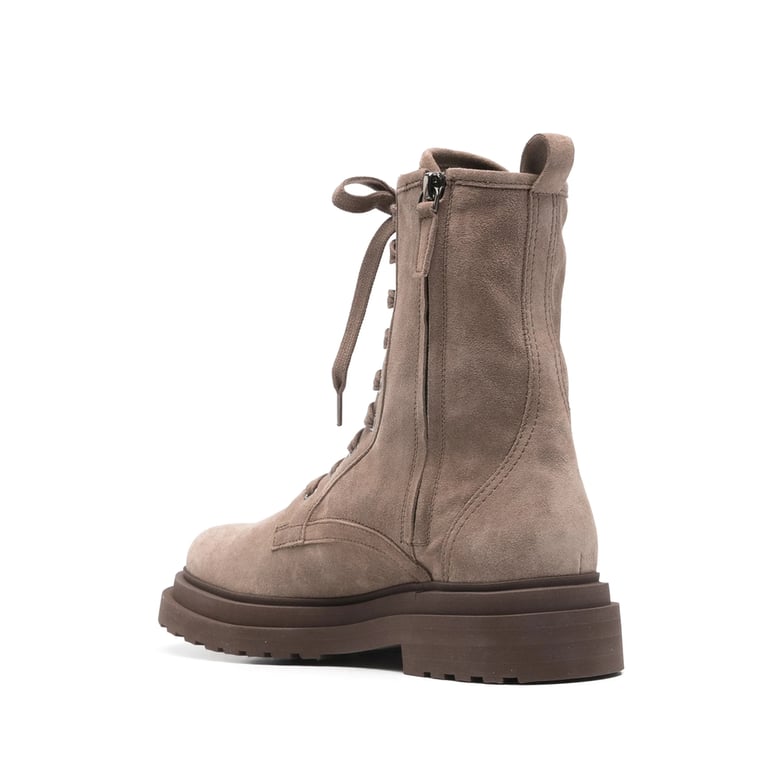 brown lace-up ankle boots by Selfnex