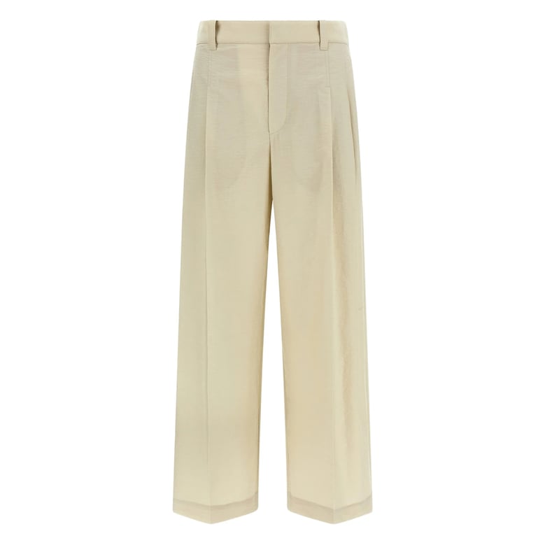 pleated trousers with belt loops by Selfnex