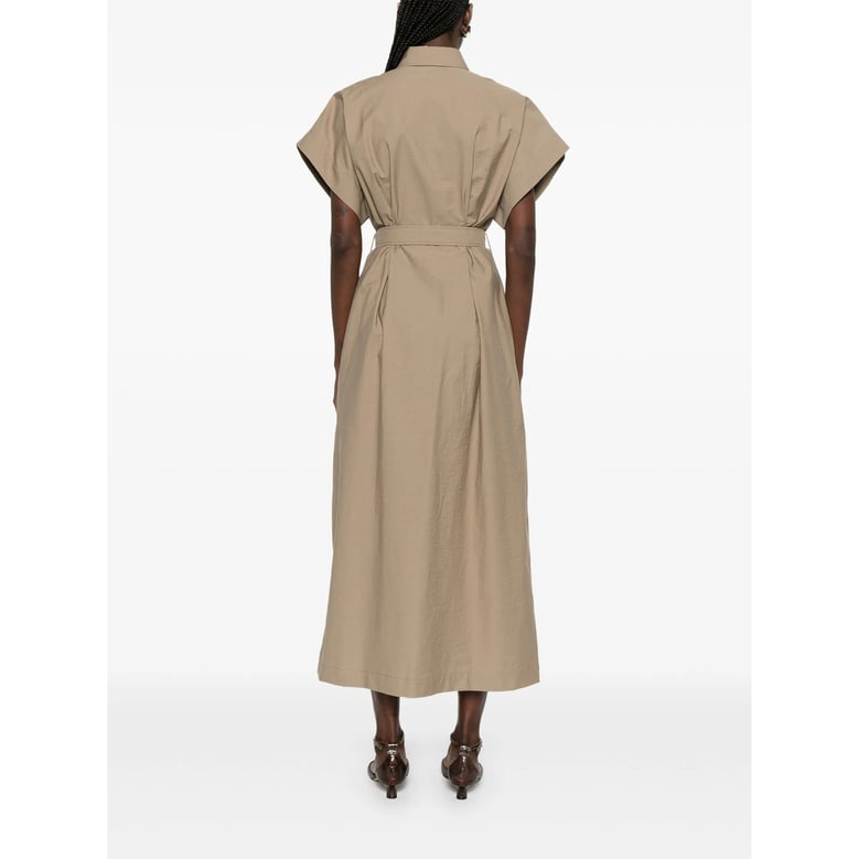 dress with chest patch pockets and belt by Selfnex