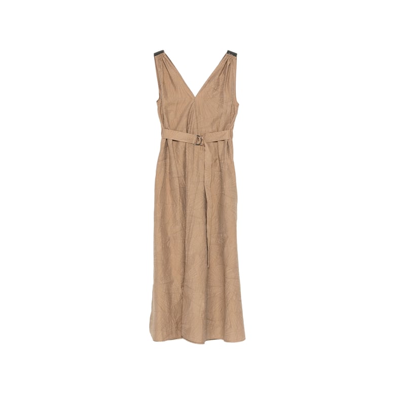 dress brown cotton blend by Selfnex