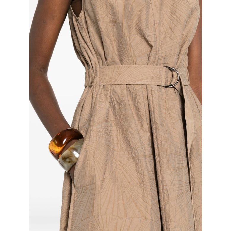 dress brown cotton blend by Selfnex