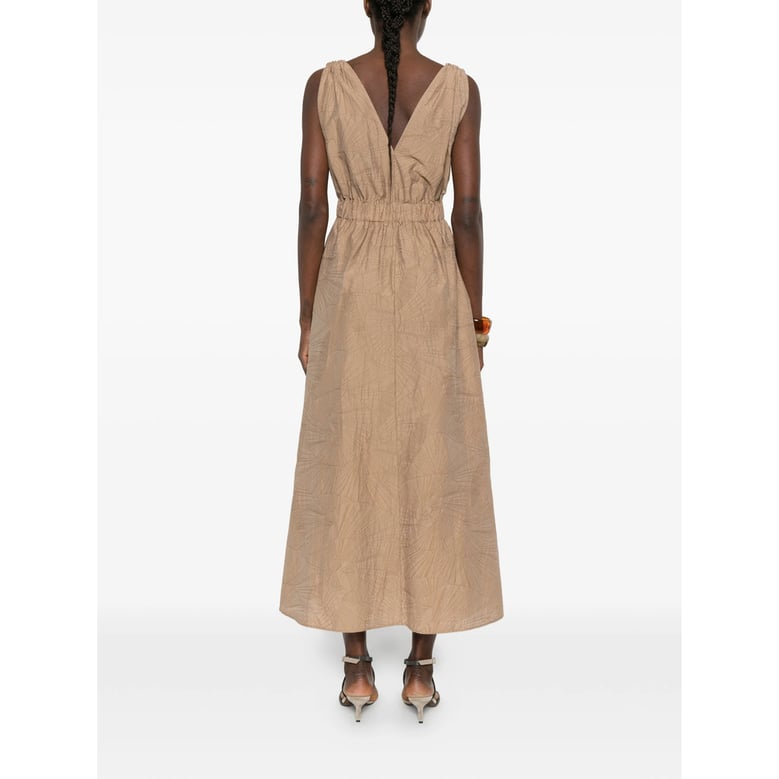 dress brown cotton blend by Selfnex