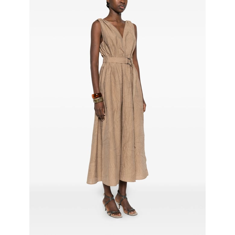 dress brown cotton blend by Selfnex