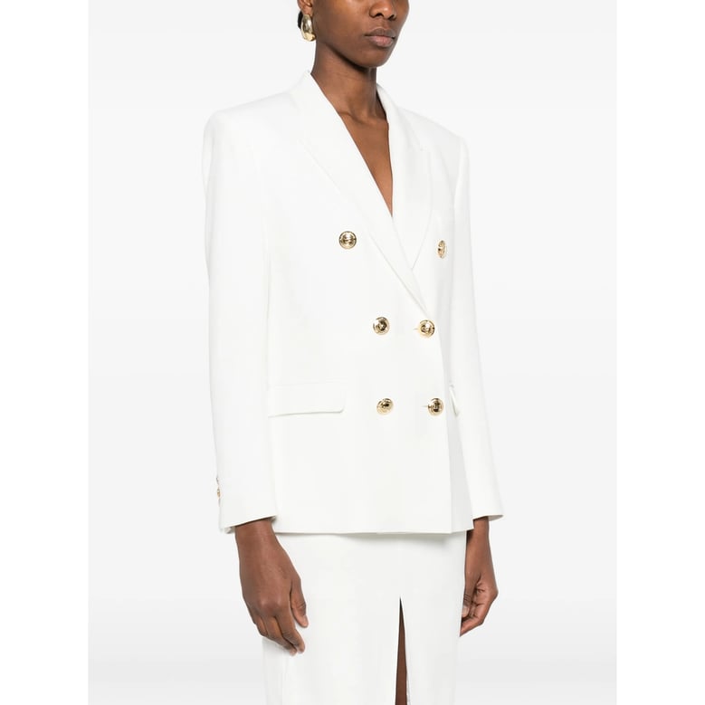 double-breasted blazer with gold-tone buttons by Selfnex