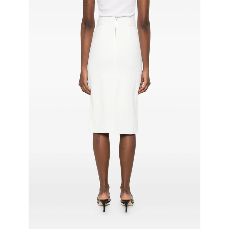 skirt with front slit and belt detail by Selfnex