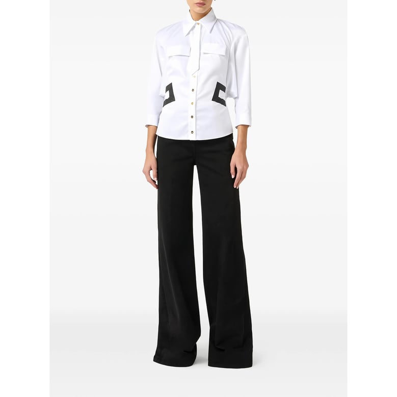 white shirt with logo print by Selfnex