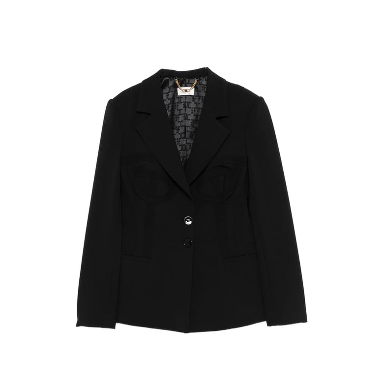 black single breasted jacket by Selfnex