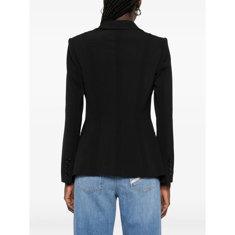 black single breasted jacket by Selfnex