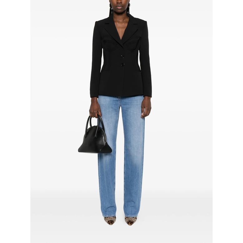 black single breasted jacket by Selfnex