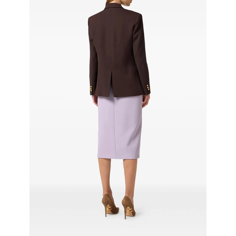 double-breasted brown blazer by Selfnex