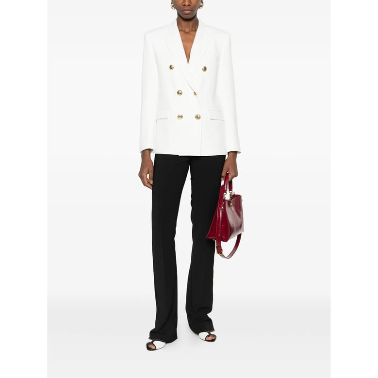 flared leg trousers with concealed fastening by Selfnex