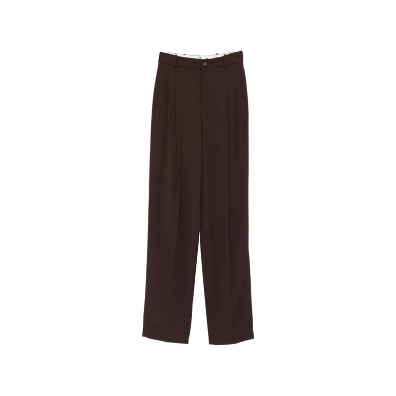 pleated front trousers with button fastening by Selfnex