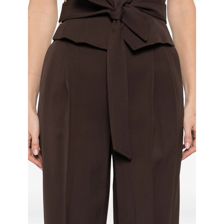 pleated front trousers with button fastening by Selfnex