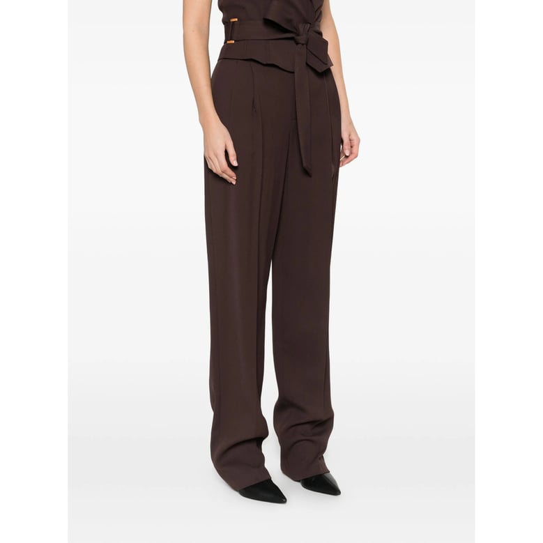 pleated front trousers with button fastening by Selfnex