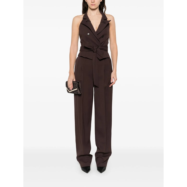 pleated front trousers with button fastening by Selfnex