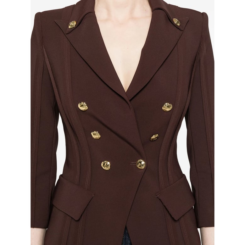 double-breasted jacket brown by Selfnex
