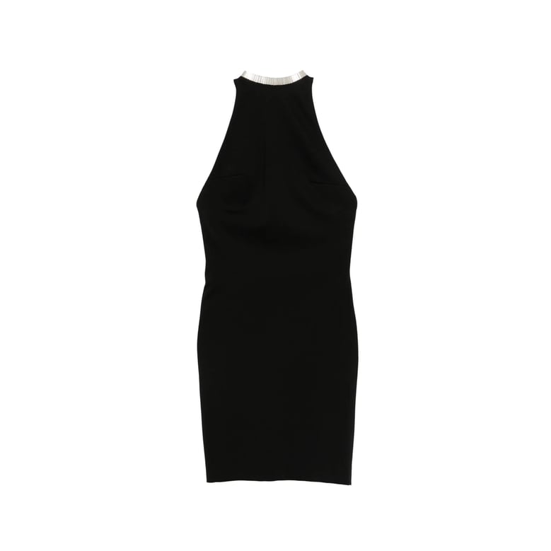 halter neck black dress by Selfnex