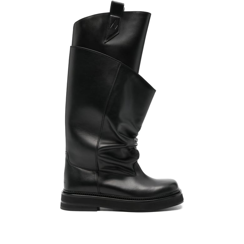 calf leather boots in black by Selfnex