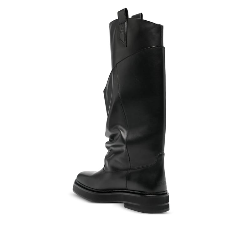 calf leather boots in black by Selfnex
