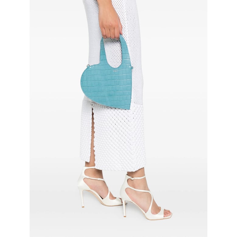 crocodile embossed top handle bag by Selfnex