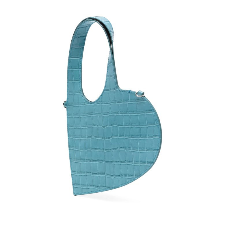 crocodile embossed top handle bag by Selfnex