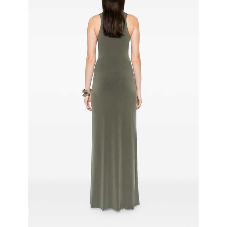 green dress with cutouts by Selfnex