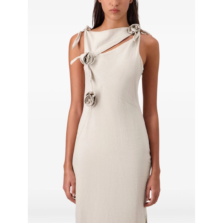 dress with rosette detail and tie by Selfnex