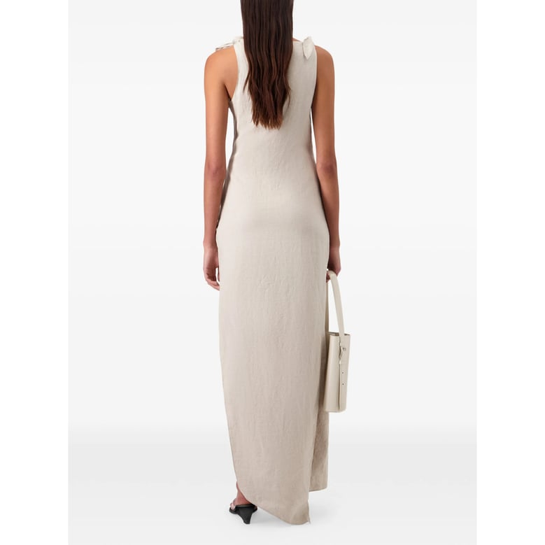 dress with rosette detail and tie by Selfnex