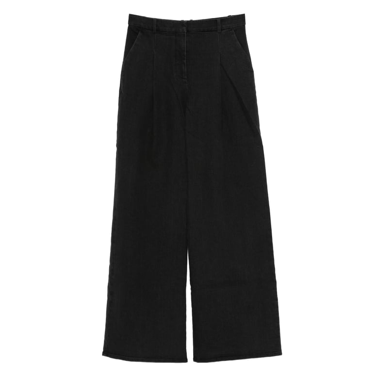 black trousers with belt loops by Selfnex