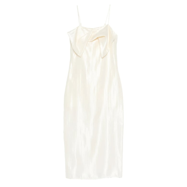 off-white ruffled detail dress by Selfnex