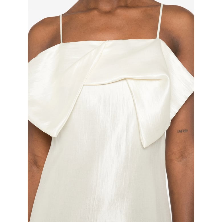 off-white ruffled detail dress by Selfnex