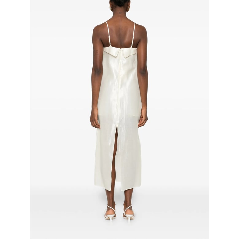 off-white ruffled detail dress by Selfnex