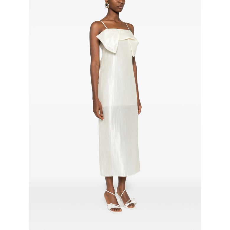 off-white ruffled detail dress by Selfnex