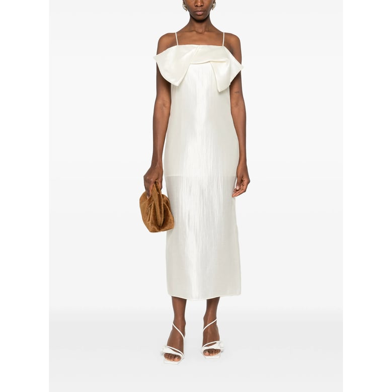 off-white ruffled detail dress by Selfnex