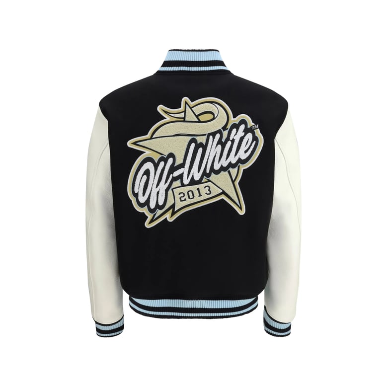 leather jacket black/white by Selfnex
