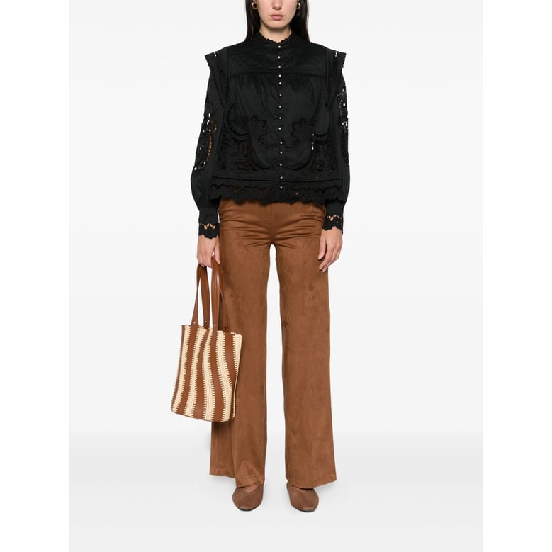 black cut-out detailing shirt by Selfnex