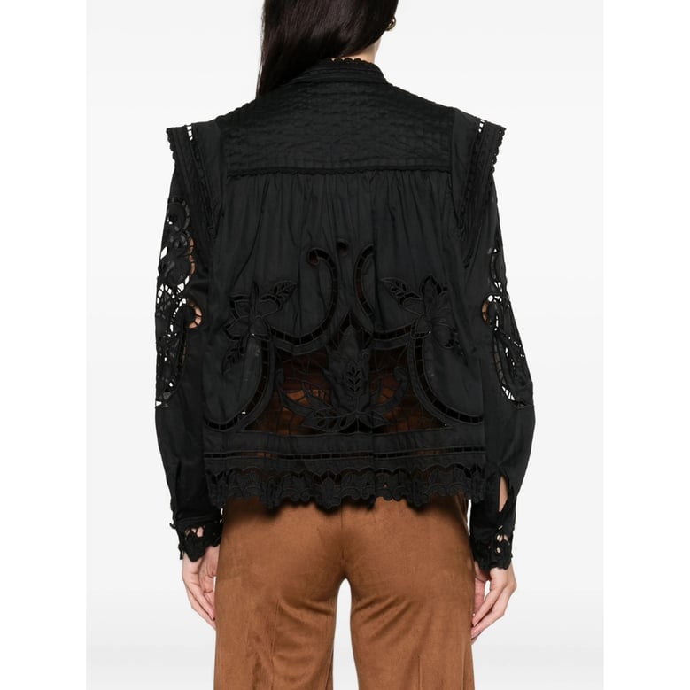 black cut-out detailing shirt by Selfnex