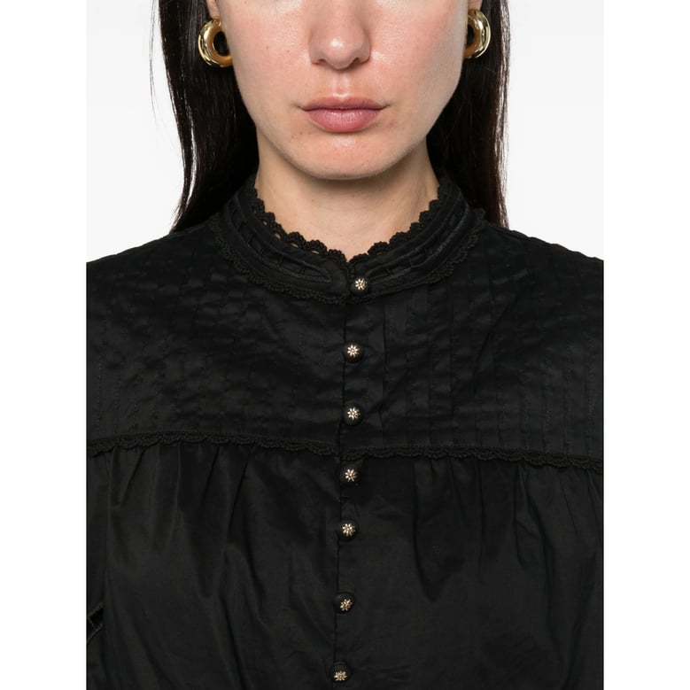 black cut-out detailing shirt by Selfnex