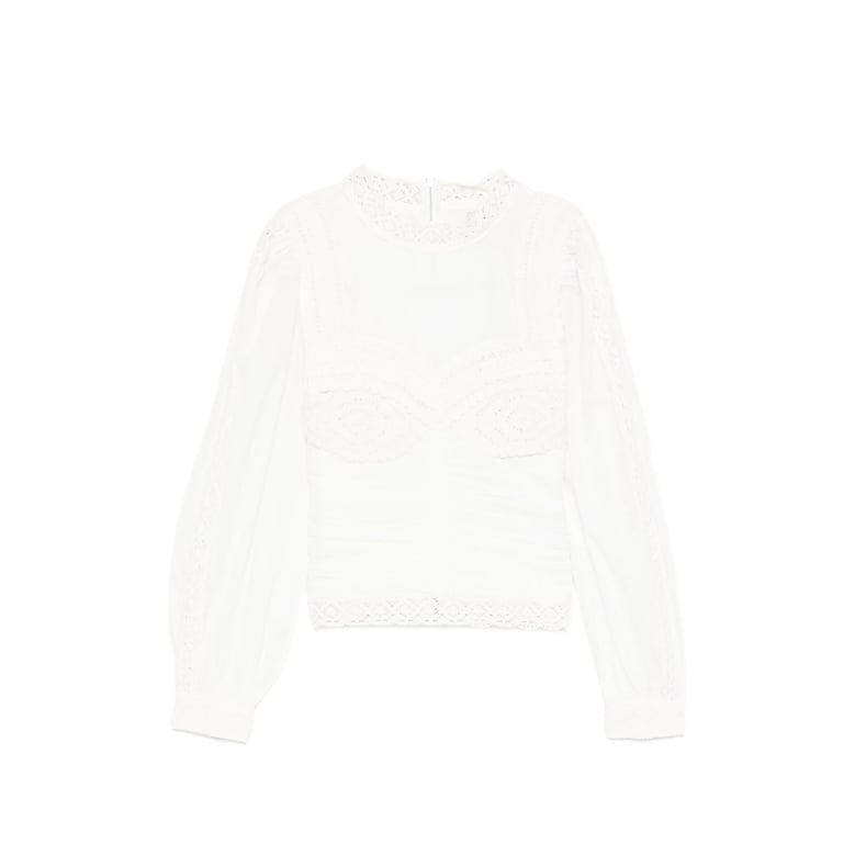 shirt with lace detail and zip fastening by Selfnex