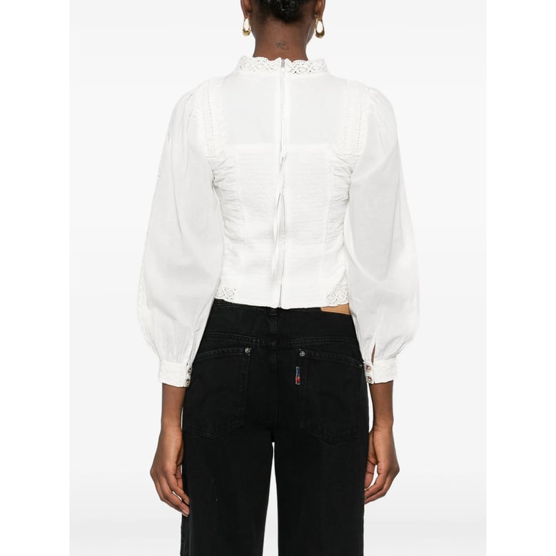 shirt with lace detail and zip fastening by Selfnex