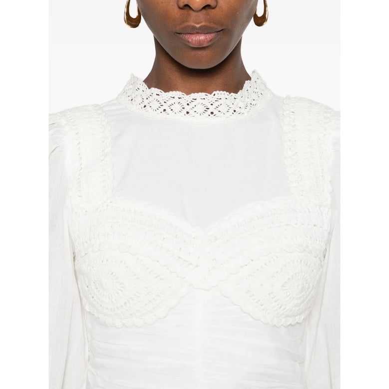 shirt with lace detail and zip fastening by Selfnex