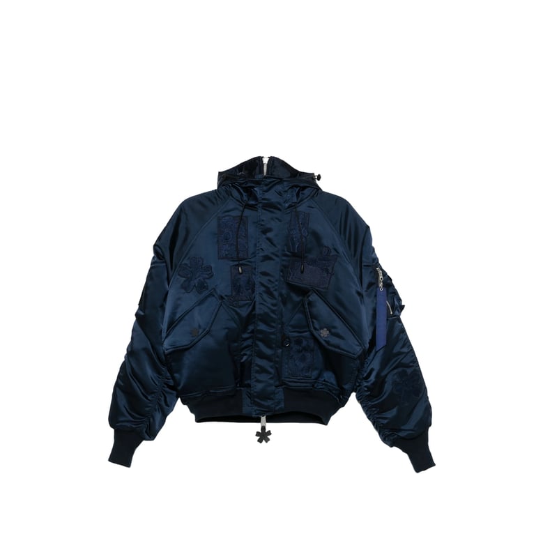 outerwear hooded jacket blue by Selfnex